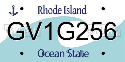 GV1G256 Rhode Island License Plate
