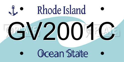 GV2001C Rhode Island License Plate