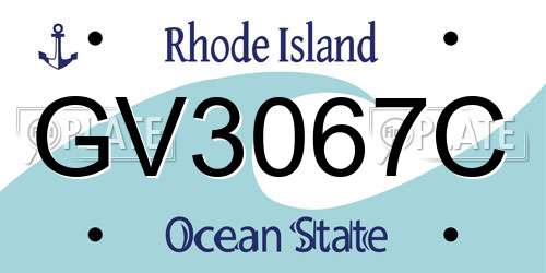 GV3067C Rhode Island License Plate