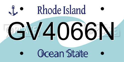 GV4066N Rhode Island License Plate