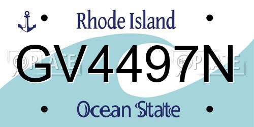 GV4497N Rhode Island License Plate