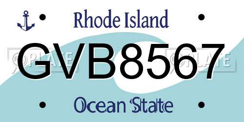 GVB8567 Rhode Island License Plate