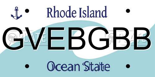 GVEBGBB Rhode Island License Plate