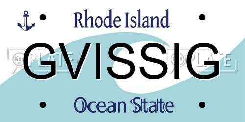 GVISSIG Rhode Island License Plate