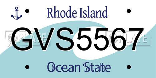 GVS5567 Rhode Island License Plate