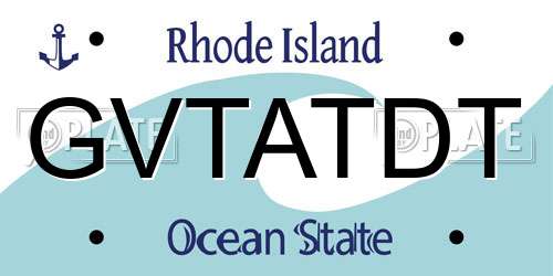 GVTATDT Rhode Island License Plate