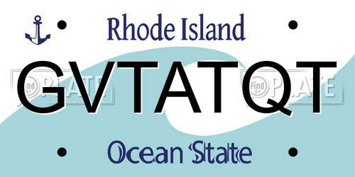 GVTATQT Rhode Island License Plate