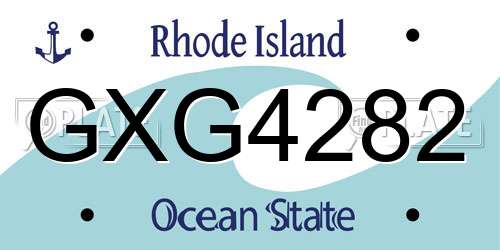 GXG4282 Rhode Island License Plate