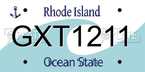 GXT1211 Rhode Island License Plate
