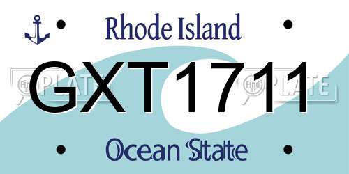 GXT1711 Rhode Island License Plate