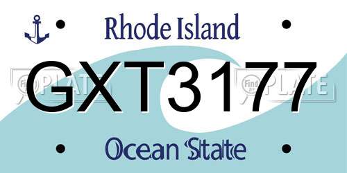 GXT3177 Rhode Island License Plate