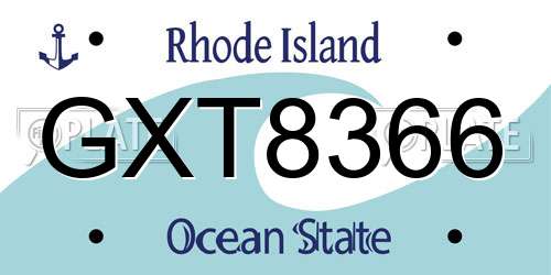 GXT8366 Rhode Island License Plate