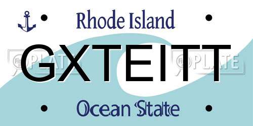 GXTEITT Rhode Island License Plate