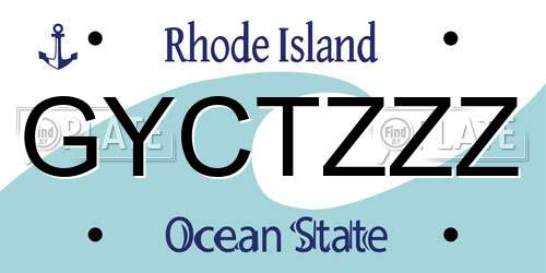 GYCTZZZ Rhode Island License Plate
