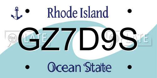 GZ7D9S Rhode Island License Plate
