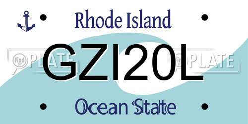 GZI20L Rhode Island License Plate