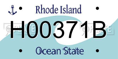 H00371B Rhode Island License Plate