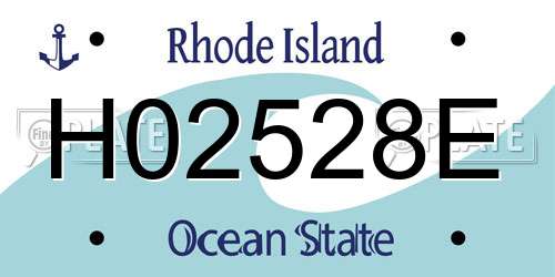 H02528E Rhode Island License Plate