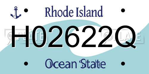 H02622Q Rhode Island License Plate