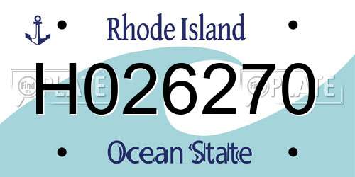 H026270 Rhode Island License Plate
