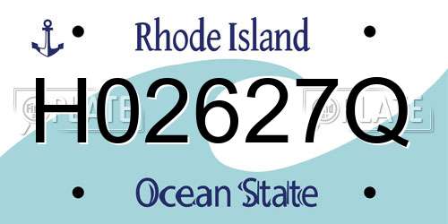 H02627Q Rhode Island License Plate