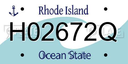 H02672Q Rhode Island License Plate