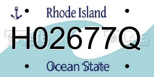 H02677Q Rhode Island License Plate
