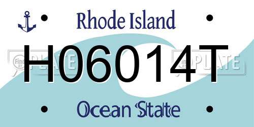H06014T Rhode Island License Plate