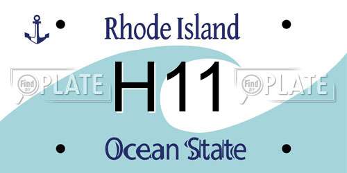 H11 Rhode Island License Plate