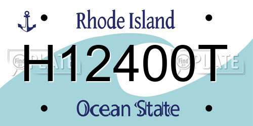 H12400T Rhode Island License Plate