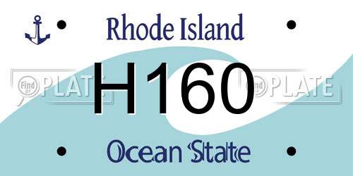 H160 Rhode Island License Plate