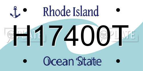 H17400T Rhode Island License Plate