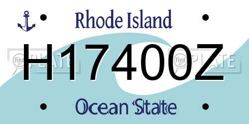 H17400Z Rhode Island License Plate