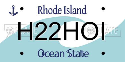 H22HOI Rhode Island License Plate