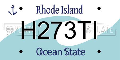 H273TI Rhode Island License Plate