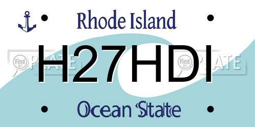 H27HDI Rhode Island License Plate