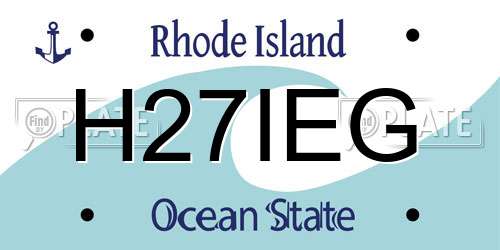 H27IEG Rhode Island License Plate