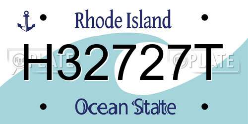 H32727T Rhode Island License Plate