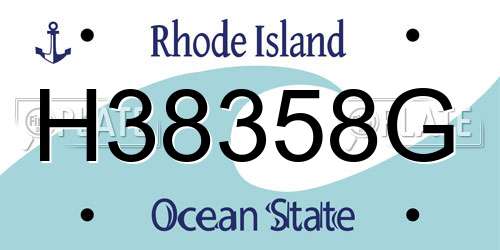 H38358G Rhode Island License Plate