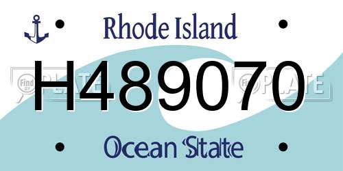 H489070 Rhode Island License Plate