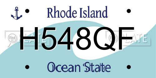 H548QF Rhode Island License Plate