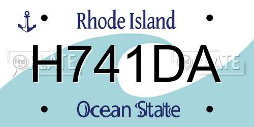 H741DA Rhode Island License Plate