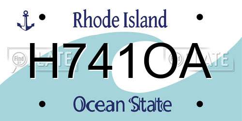 H741OA Rhode Island License Plate