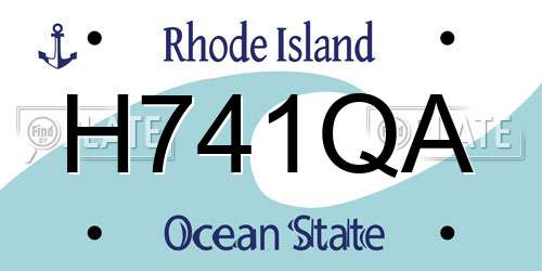 H741QA Rhode Island License Plate