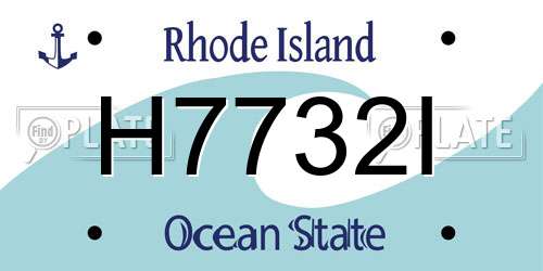 H7732I Rhode Island License Plate