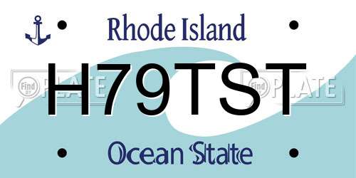 H79TST Rhode Island License Plate