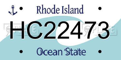 HC22473 Rhode Island License Plate