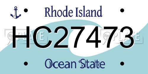 HC27473 Rhode Island License Plate