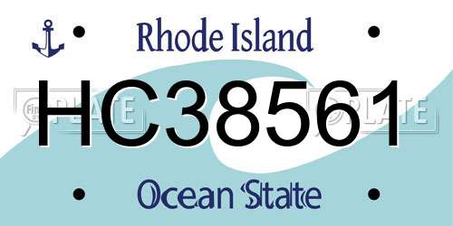 HC38561 Rhode Island License Plate