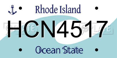 HCN4517 Rhode Island License Plate